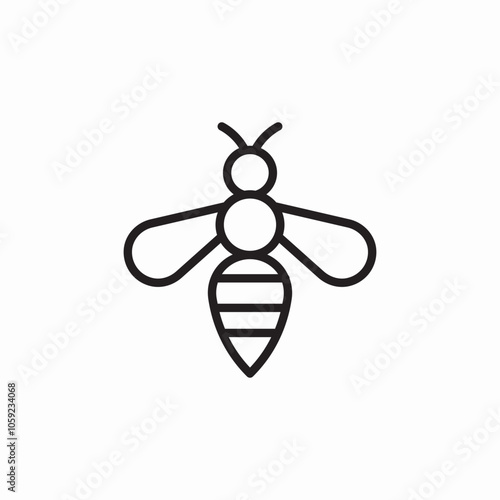 bee insect icon sign vector