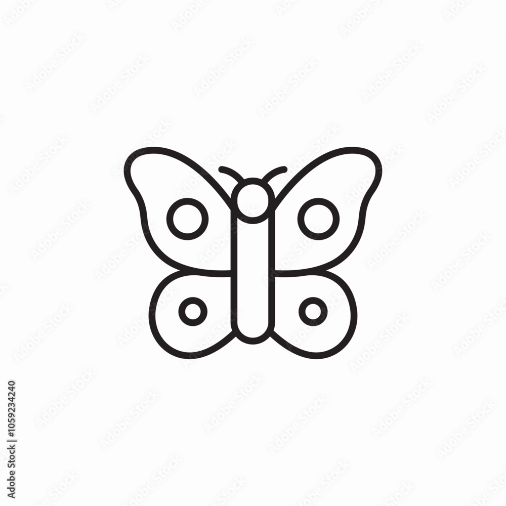 butterfly insect icon sign vector butterfly insect icon sign vector