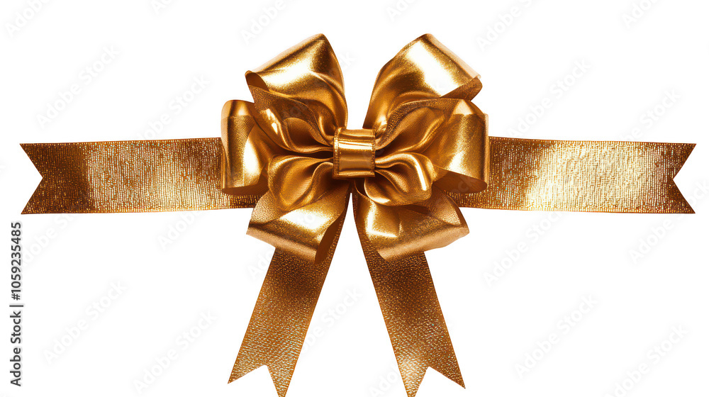 Elegant Gold Ribbon Bow for Gift Wrapping Elegant Gold Ribbon Bow for Gift Wrapping