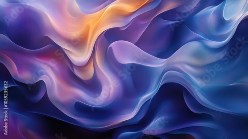 Wallpaper Mural Abstract Purple, Blue and Orange Wavy Lines Background, Digital Art, Texture Torontodigital.ca