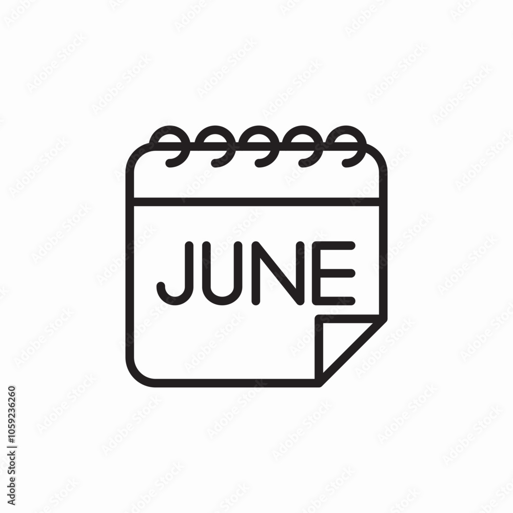 june calendar icon sign vector june calendar icon sign vector