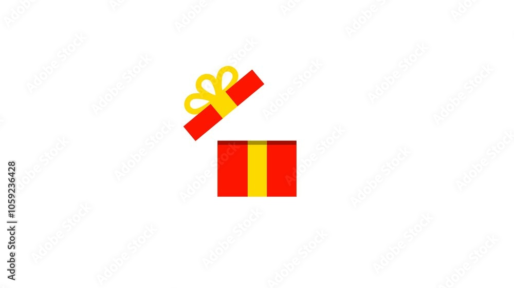 normal mode and green screen, open gift box animation normal mode and green screen, open gift box animation