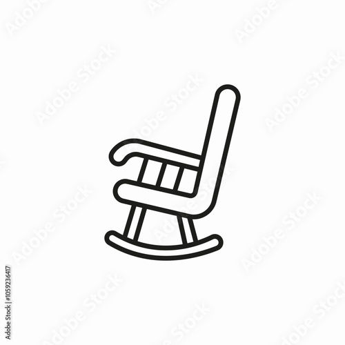 rocking chair icon sign vector