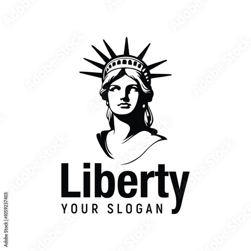 liberty america logo design element vector