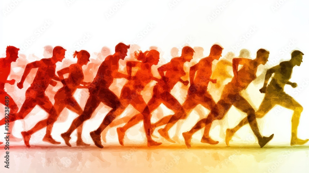 Dynamic Silhouettes of Runners in Motion Capturing the Essence of Speed and Athleticism Dynamic Silhouettes of Runners in Motion Capturing the Essence of Speed and Athleticism
