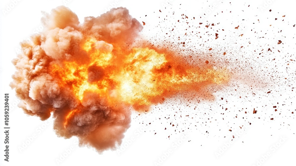 Dynamic Explosion with Fiery Orange and Smoke in Motion Captured in Stunning Detail Dynamic Explosion with Fiery Orange and Smoke in Motion Captured in Stunning Detail