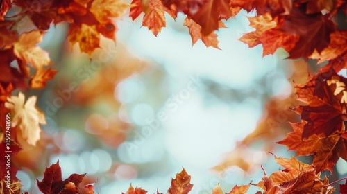 Colorful Autumn Leaves Frame