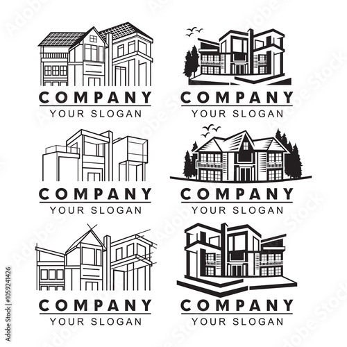 building logo , architecture logo vector , construction logo vector