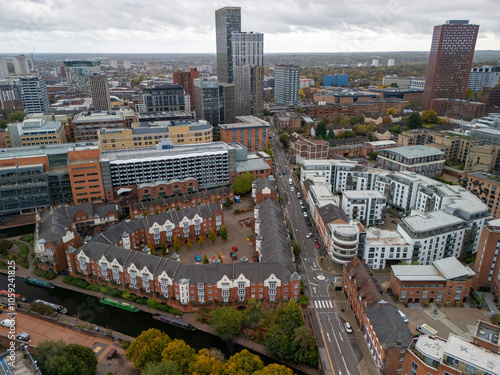 Aerial image of Birmingham - England.  photo