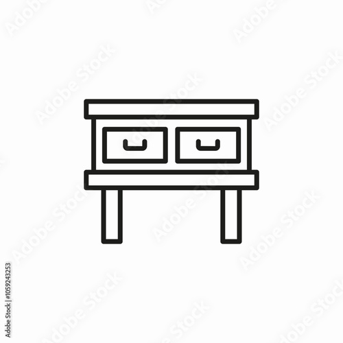 cabinet closet icon sign vector