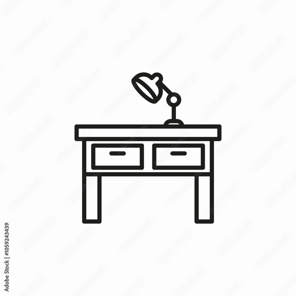 desk table lamp icon sign vector desk table lamp icon sign vector