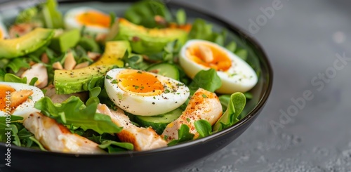 Chicken, Egg, and Avocado Salad