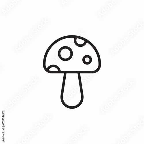 mushroom plant icon sign vector
