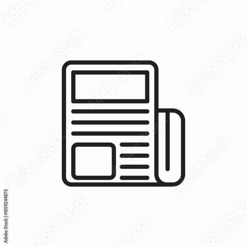 newspaper news icon sign vector