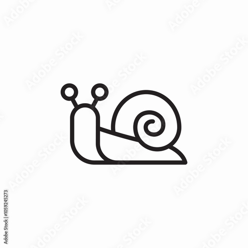 snail insect icon sign vector