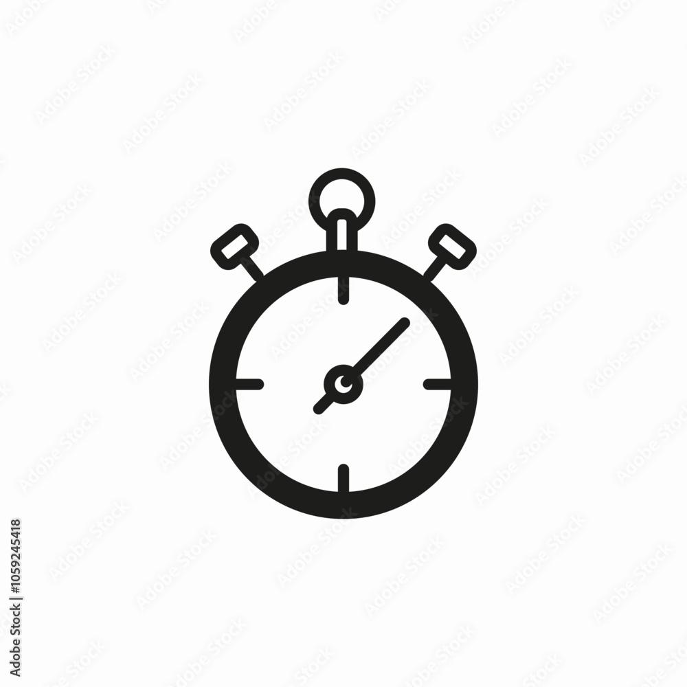 stopwatch time icon sign vector stopwatch time icon sign vector