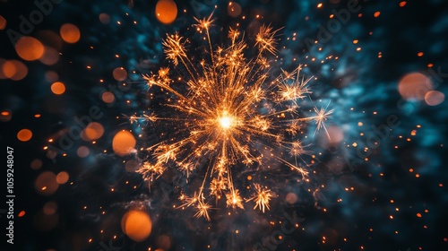 Colorful fireworks display over a dark sky during a summer night celebration