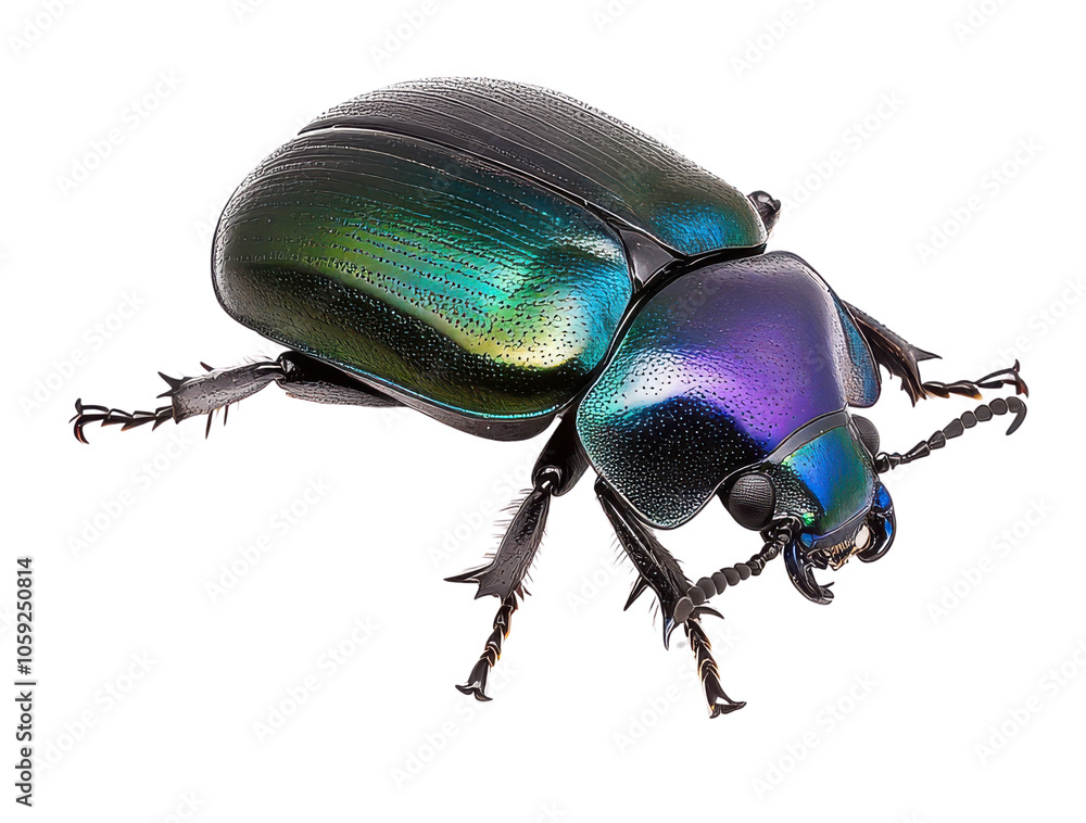 Colorful beetle on a white isolated background Colorful beetle on a white isolated background