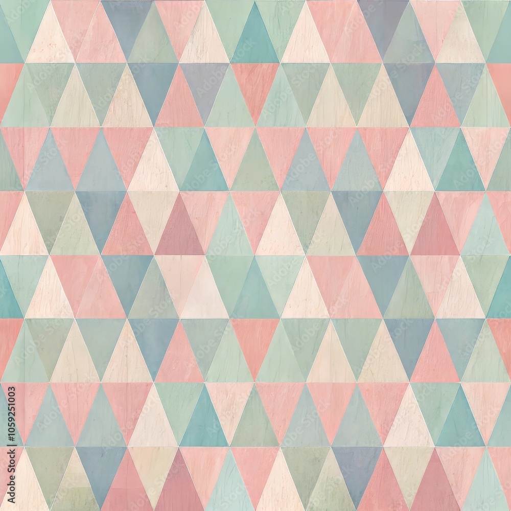 Pastel geometric triangle pattern with soft multicolor tones Pastel geometric triangle pattern with soft multicolor tones