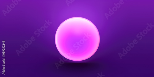 A large glowing pink orb set against a vibrant purple background, radiating an ambient light in a digital artwork setting.