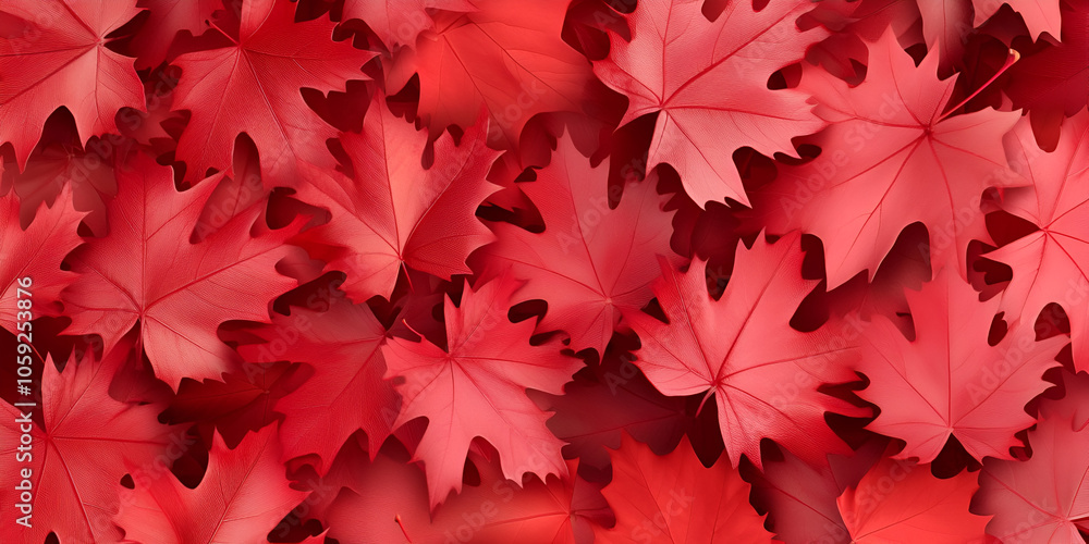 Vibrant Red Maple Leaves Background Vibrant Red Maple Leaves Background