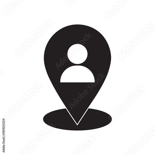 people pin point flat icon vector