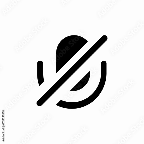 microphone turned off icon sign vector