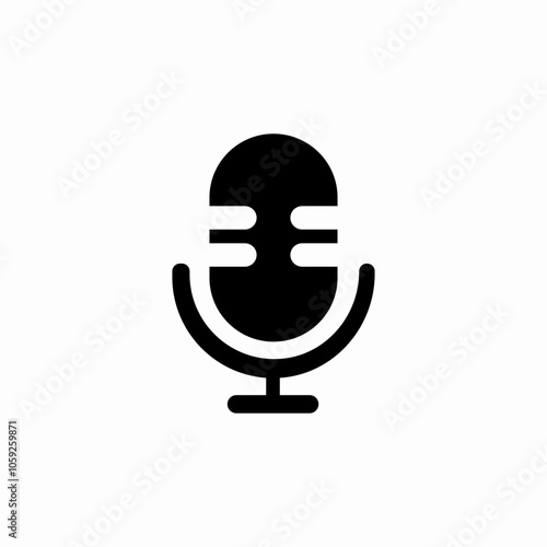 microphone audio icon sign vector
