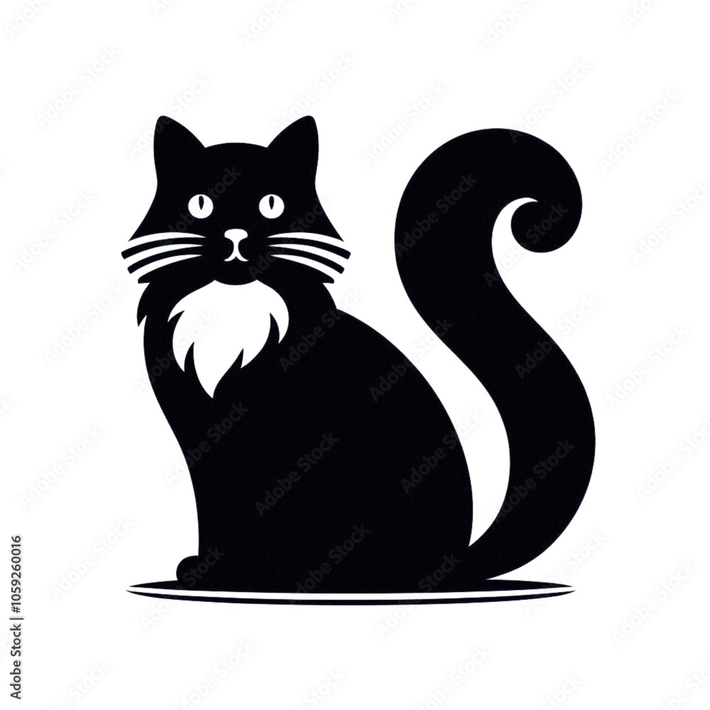 Cat silhouette vector design in a white background Cat silhouette vector design in a white background