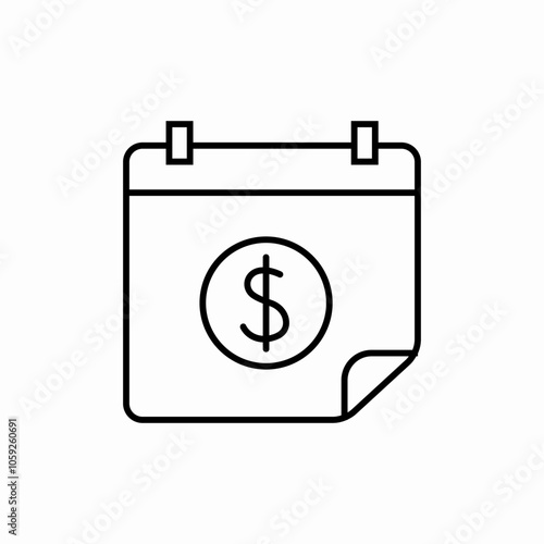 salary day calendar icon sign vector