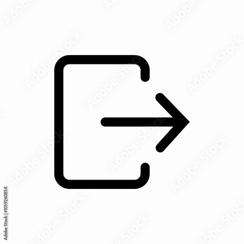 sign out icon sign vector