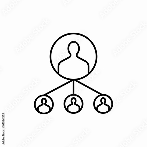 team hierarchy icon sign vector