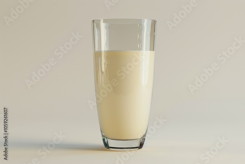 Glass of milk isolated on white