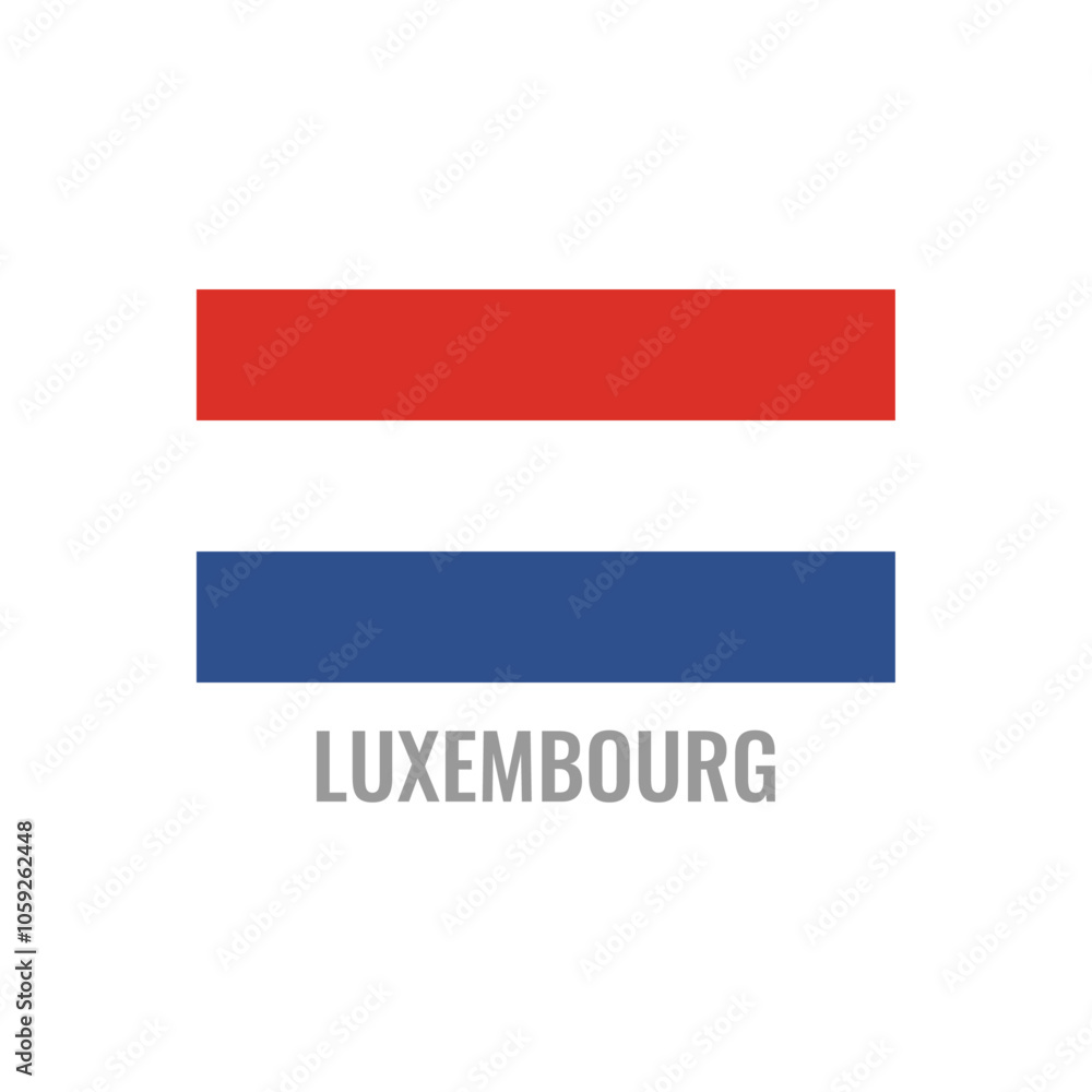 Luxembourg flag icon. The country sign. Rectangle shape. Isolated on a white background. Vector image. Luxembourg flag icon. The country sign. Rectangle shape. Isolated on a white background. Vector image.