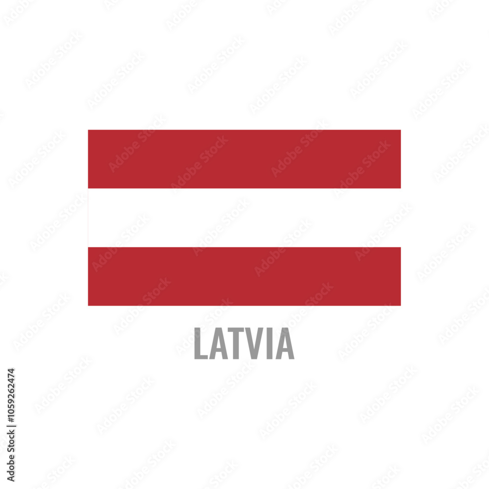 Latvia flag icon. The country sign. Rectangle shape. Isolated on a white background. Vector image. Latvia flag icon. The country sign. Rectangle shape. Isolated on a white background. Vector image.
