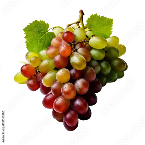 Grape, generative ai, üretken yapay zeka, isolated on white transparent background, png element