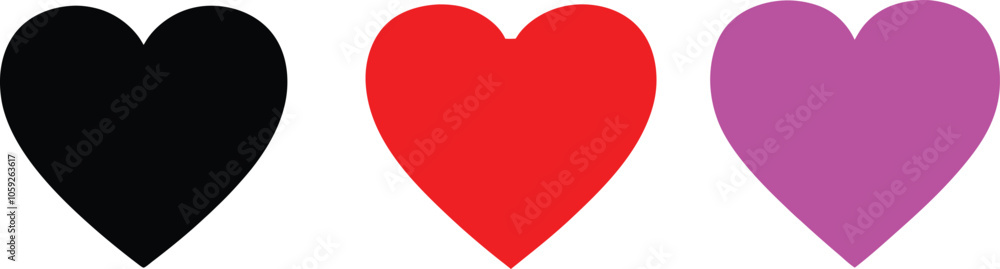 heart shape red vector love icon illustrator heart shape red vector love icon illustrator