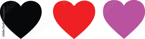 heart shape red vector love icon illustrator