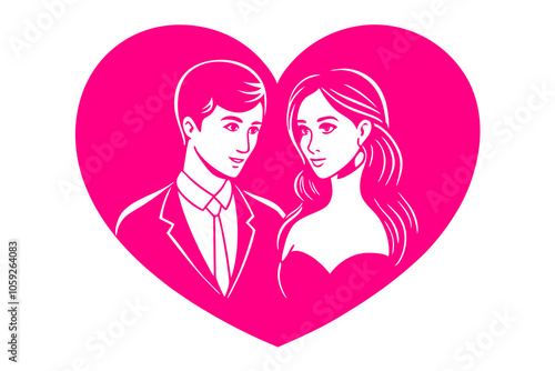 Valentines Couples | isolated vector illustration on white background