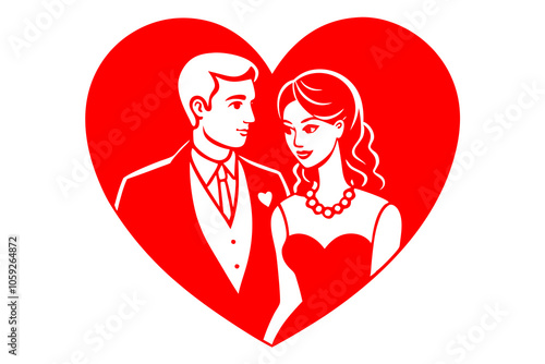 Valentines Couples | isolated vector illustration on white background