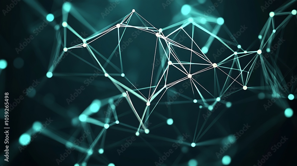 Obraz premium Abstract Network Connection Smooth Blue Background with Copy Space for Advertisements