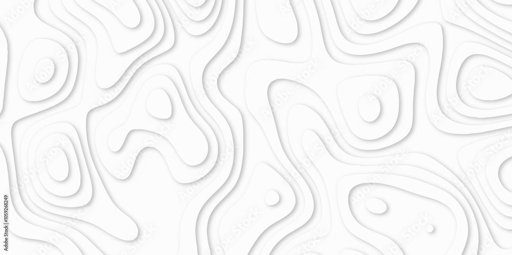 Abstract White paper cut background with lines. white line drawing geometric paper art design. 3d papercut decoration textured with wavy layers. 3d realistic design used for banner, posters. line maps Abstract White paper cut background with lines. white line drawing geometric paper art design. 3d papercut decoration textured with wavy layers. 3d realistic design used for banner, posters. line maps