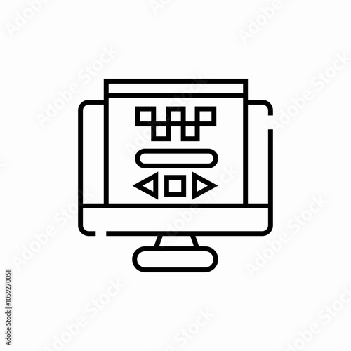 computer online taxi icon sign vector