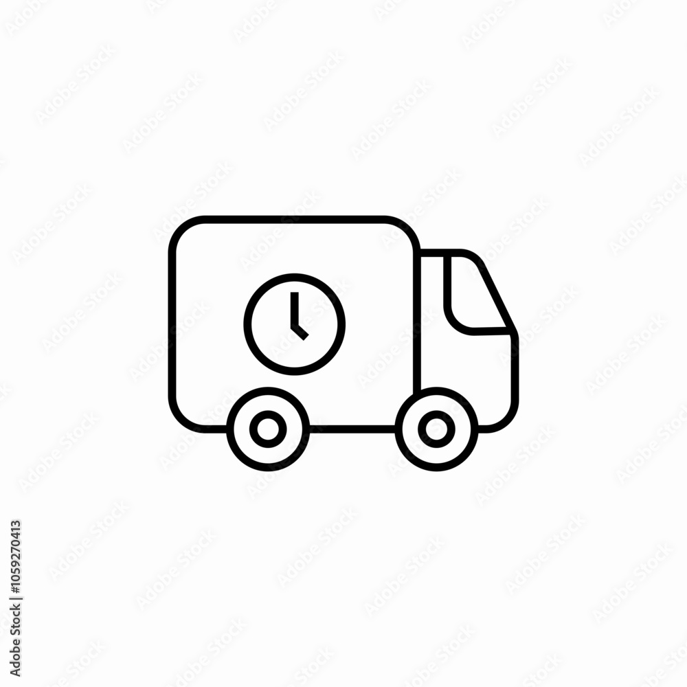 delivery time icon sign vector delivery time icon sign vector