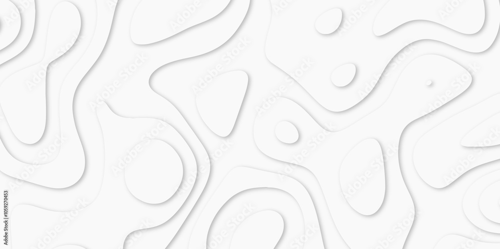 Abstract White paper cut background with lines. white line drawing geometric paper art design. 3d papercut decoration textured with wavy layers. 3d realistic design used for banner, posters. line maps Abstract White paper cut background with lines. white line drawing geometric paper art design. 3d papercut decoration textured with wavy layers. 3d realistic design used for banner, posters. line maps
