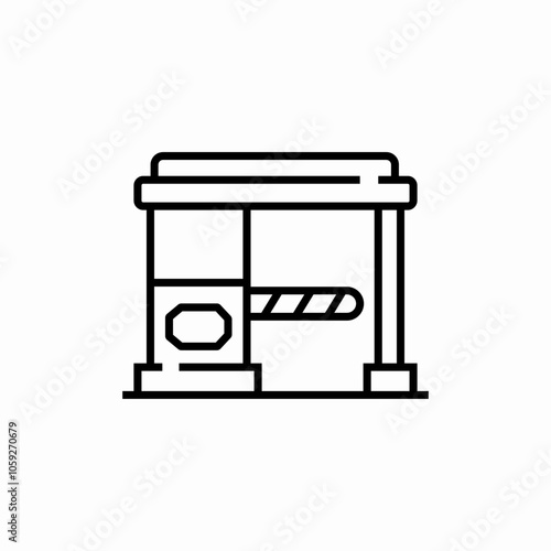 gate barrier icon sign vector