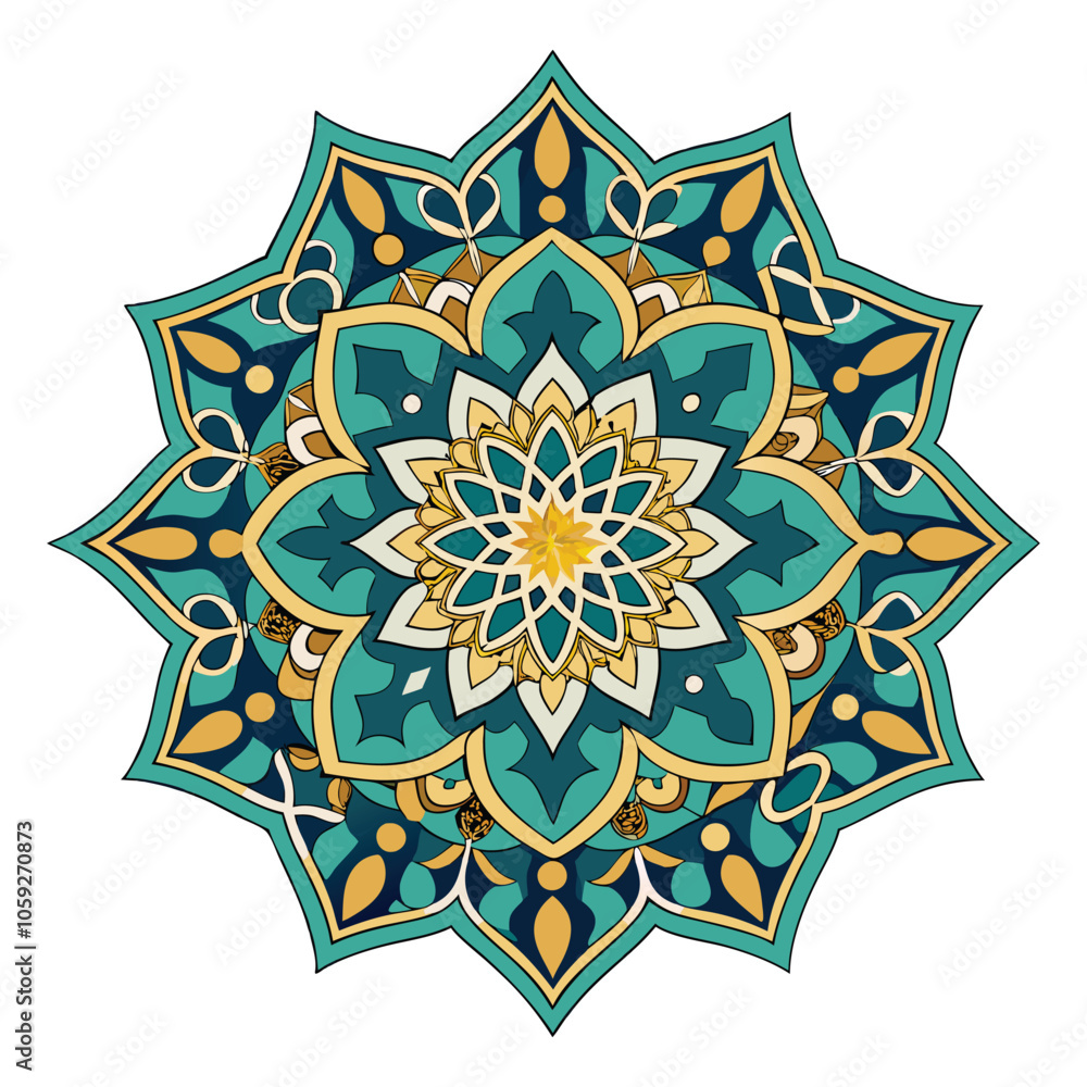 islamic arabesque mandala vector design islamic arabesque mandala vector design