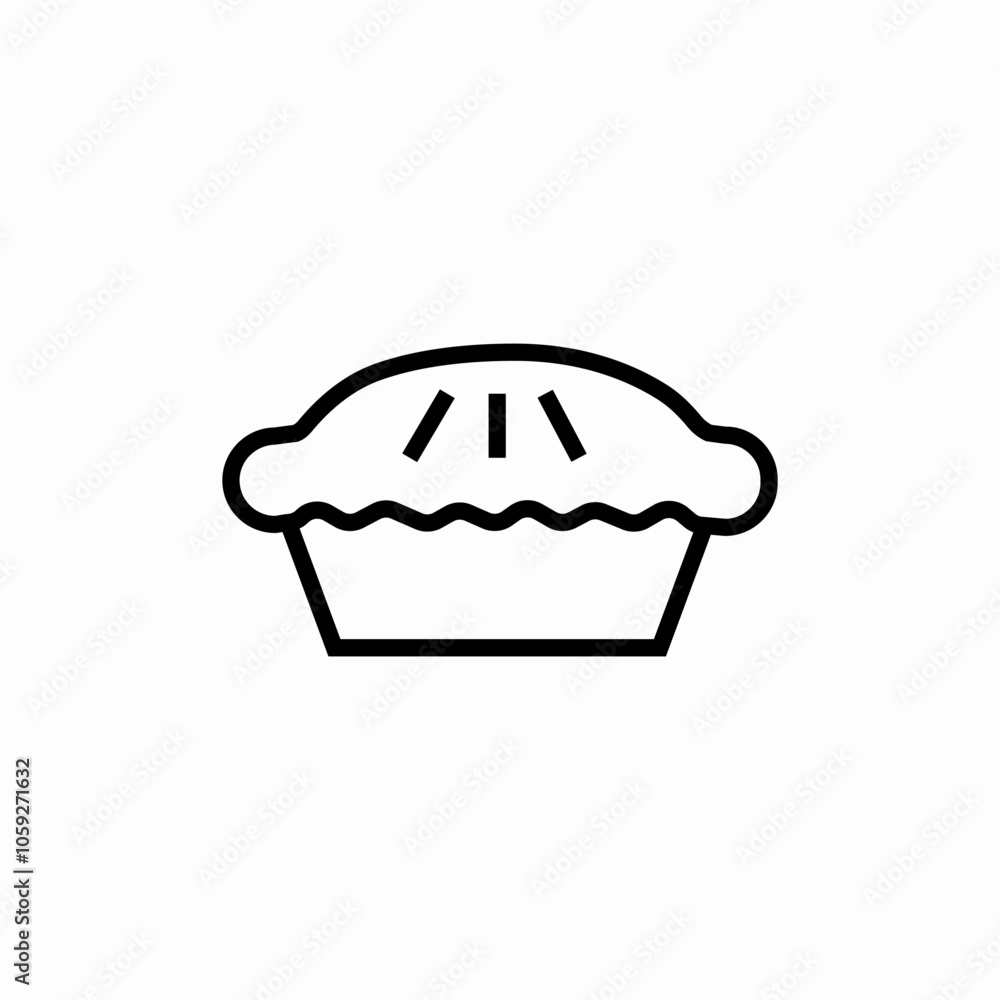 pie bake icon sign vector pie bake icon sign vector