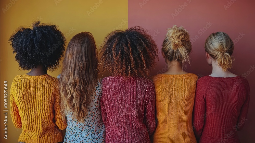 © Outkast - Five Women in Knit Sweaters Facing Away from Camera