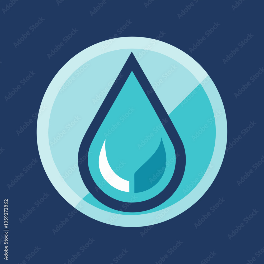 A stylized illustration of a water drop, perfect for representing purity, cleanliness, or hydration. This simple design is versatile and can be used for various purposes. A stylized illustration of a water drop, perfect for representing purity, cleanliness, or hydration. This simple design is versatile and can be used for various purposes.